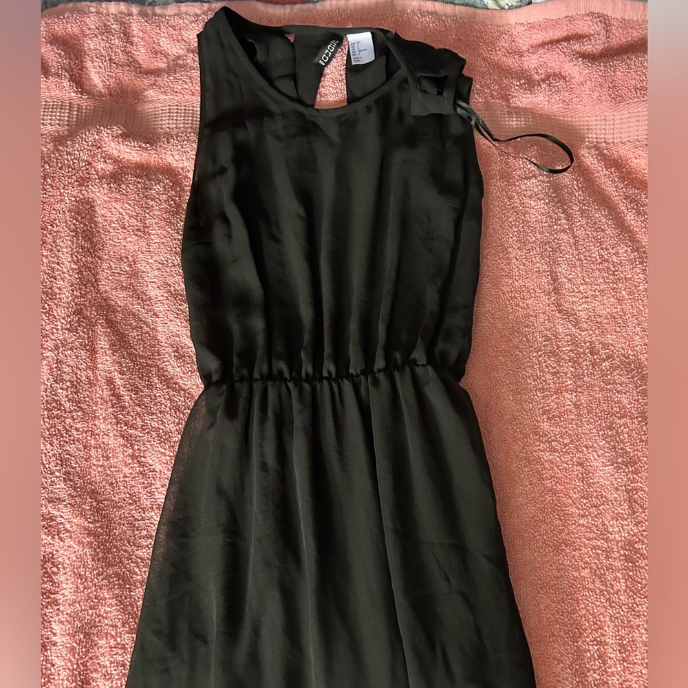 Divided Black Sundress for Cocktail